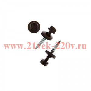 Саморез КР св. 4.8х28 RAL-8017 шокол. корич. (уп.300шт) Tech-KREP 103180