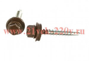 Саморез КР св. 4.8х35 RAL-8017 шокол. корич. (уп.250шт) Tech-KREP 103181
