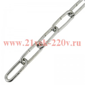 Цепь длиннозвенная DIN 763 (LLC) 5мм-накл. (уп.32м) Tech-KREP 103333