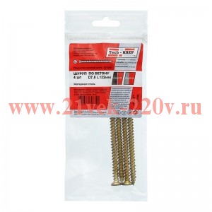 Шуруп по бетону 7.5х132 (уп.4шт) Tech-KREP 112227