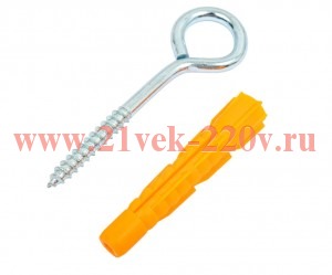 Шуруп-кольцо 6х60 с унив. дюбелем 10х61 (уп.2шт) Tech-KREP 114042