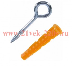 Шуруп-кольцо 4х40 с унив. дюбелем 6х36 (уп.2шт) Tech-KREP 114040