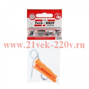 Шуруп-кольцо 5х40 с унив. дюбелем 8.0х51 (уп.2шт) Tech-KREP 109500