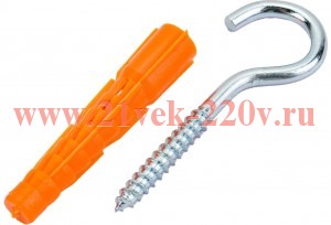 Шуруп-полукольцо 5х40 с унив. дюбелем 8.0х51 (уп.2шт) Tech-KREP 114329