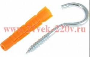 Шуруп-полукольцо 4х30 с унив. дюбелем 6.0х36 (уп.2шт) Tech-KREP 114328