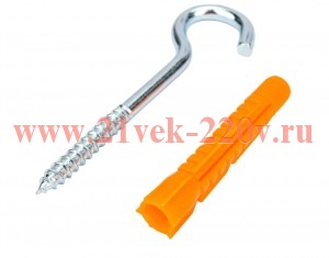 Шуруп-полукольцо 8х80 с унив. дюбелем 12.0х71 (уп.2шт) Tech-KREP 114331