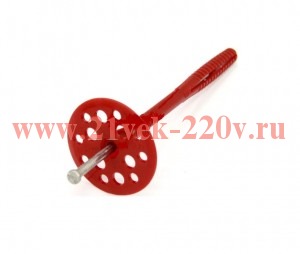 Дюбель для теплоизоляции с мет. гвоздем (IZM) 10х180 (уп.500шт) Tech-Krep 124881