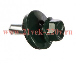 Саморез КР св. 5.5х19 RAL-6005 темн.-зел. (уп.60шт) Tech-KREP 125701