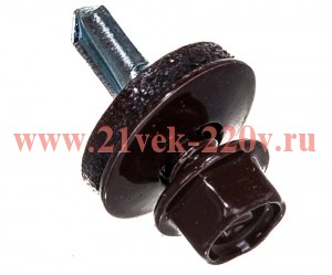 Саморез КР св. 5.5х19 RAL-8017 шоколад. корич (уп.60шт) Tech-KREP 125702