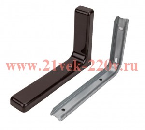 Консоль с декоративной накладкой 180мм накладной корич. 129954