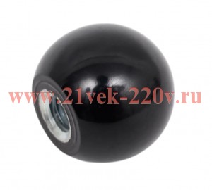 Ручка-шар пластик. D20 с внутр. металл. резьбой М6 черн. (пакет) Tech-Krep 144193