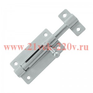 Задвижка накладная ЗД-8 100х64 круглый ригель (D14мм L115мм) оцинк. (пакет) Tech-Krep 138877
