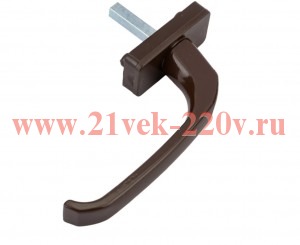 Ручка оконная Slim металл штифт 35мм корич. (пакет) Tech-Krep 148128