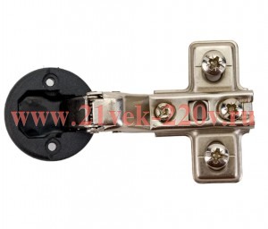 Петля внутренняя для стекл. дверей D26 с декорат. D-обр. накладкой хром и отв. планкой 148167