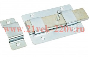 Задвижка накладная ЗД-02 115х73 плоский ригель (30х134) оцинк. (пакет) Tech-Krep 145102