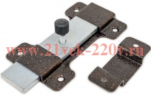 Задвижка накладная ЗЩ-015 115х70 плоский ригель (L154) медь (пакет) Tech-Krep 148364