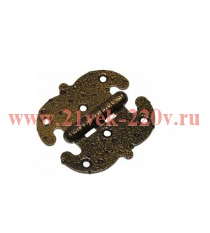 Петля универсальная накладная фигурная FRS1-90 ст. бронза (пакет) Tech-Krep 148230