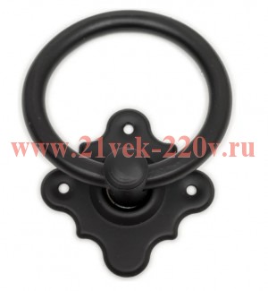 Ручка-кольцо фигурная планка квадрат FRS1-80 черн. (пакет) Tech-Krep 148801