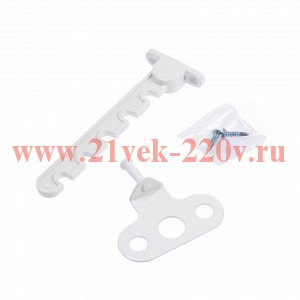 Ограничитель открывания 5-позиционный пластик с метал. держателем бел. (уп.1шт) Tech-Krep 151691