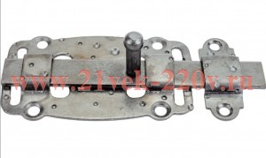 Задвижка накладная фигурная ЗД-100х54 плоский ригель (L=140) черн. матов. (пакет) Tech-Krep 151903