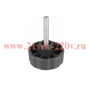 Ручка-барашек пластик. D50 с резьбовым штифтом М6х50 черн. (пакет) Tech-Krep 154201