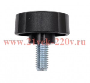 Ручка-барашек пластик. D42 с резьбовым штифтом М10х20 черн. (пакет) Tech-Krep 154203