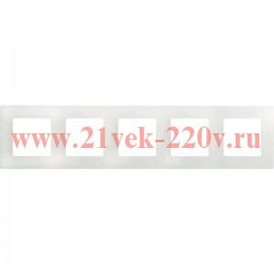 Рамка Legrand Etika 5 постов, белый