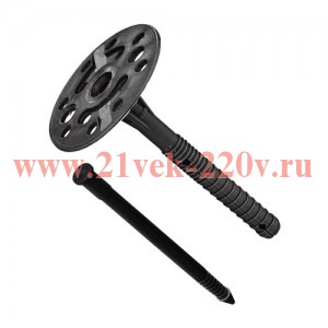 Дюбель для теплоизоляции с пласт. гвоздем черн. (IZO) 10х120 (уп.1000шт) Tech-Krep 953597