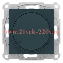 Светорегулятор (диммер) поворотно-нажимной, 315Вт SE AtlasDesign, изумруд