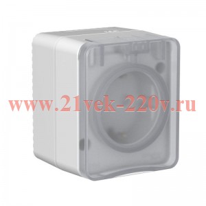 Розетка ОП AtlasDesign PROFI IP54 заземл. защ. шторки 16А 250В сер. SE ATN543045