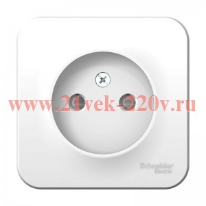 Розетка без заземления со шторками Blanca Schneider Electric 16А 250В белая изол.пластина