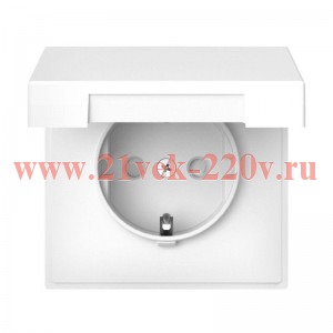 Розетка ArtGallery 16А IP20 с заземл. со шторками с крышкой быстрозажим. клем. механизм бел. SE GAL0