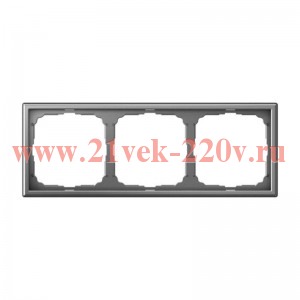 Рамка ArtGallery 3 поста сталь Systeme Electric