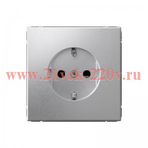 Розетка ArtGallery 16А с заземл. со шторками быстрозажим. клем. механизм алюм. SE GAL000345S