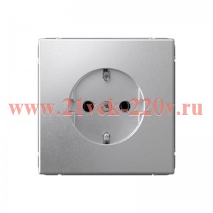 Розетка ArtGallery 2P+E 16А алюминий Systeme Electric