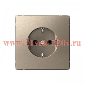 Розетка ArtGallery 16А с заземл. быстрозажим. клем. механизм шампань SE GAL000543S