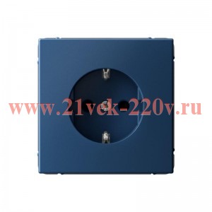 Розетка ArtGallery 16А с заземл. со шторками быстрозажим. клем. механизм аквамарин SE GAL001145S