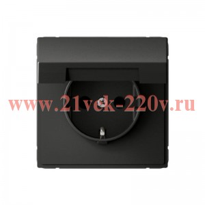 Розетка ArtGallery 16А IP20 с заземл. со шторками с крышкой быстрозажим. клем. механизм базальт SE G