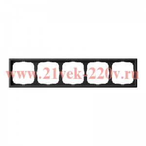 Рамка ArtGallery 5 постов карбон Systeme Electric