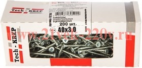 Саморез универсальный 40х3.0мм оцинкован. (уп.200шт) Tech-KREP 102166