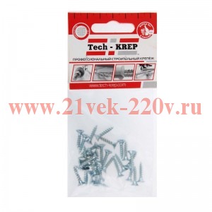 Шуруп универсальный 3.0х16 цинк. с потайной головкой (уп.35шт) пакет Tech-Krep 102409