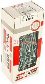 Саморез универсальный 60х4.0мм оцинкован. (уп.200шт) Tech-KREP 102185