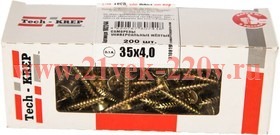 Саморез универсальный 35х4.0мм желт. (уп.200шт) Tech-KREP 102244