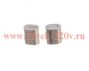 Зажим (наконечник) троса прижимной 2мм DIN 3093 (уп.2шт) ярлык Tech-Krep 105820