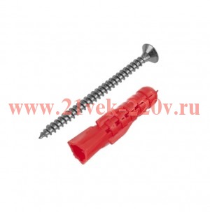 Саморез ШУц 3.5х50 пот. гол. + дюбель трехсегментный 6х35 (уп.24шт) Tech-KREP 112938