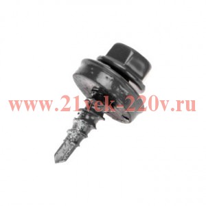 Саморез кровельный 4.8х19мм окрашенный RAL 7024 короб (уп.250шт) Kranz 1205-4819-3