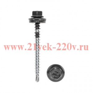 Саморез кровельный 4.8х50мм окрашенный RAL 7024 короб (уп.150шт) Kranz 1205-4850-3