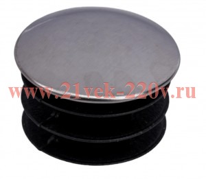 Заглушка плоская 25мм хром (уп.2шт) Tech-Krep 127430