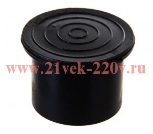 Заглушка наружная для трубы D25мм черн. пластик (пакет) Tech-Krep 127442