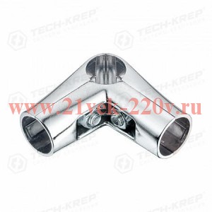 Соединитель 3-х труб угловой хром (уп.1шт) Tech-Krep 127452